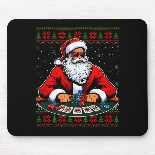 Alfombrilla De Ratón Ker Santa Ker Player Ugly Christmas Sweater Men Wo (Frente)