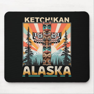 Alfombrilla De Ratón Ketchikan Alaska Tótem indio nativo americano