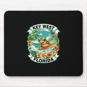 Alfombrilla De Ratón Key West Florida Tortuga Marina Adorable Surf De V