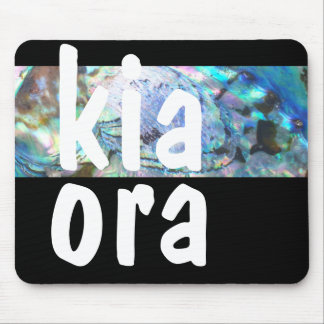 ALFOMBRILLA DE RATÓN KIA ORA MAORI AOTEAROA NUEVA ZELANDA KIWI PAUA NEG