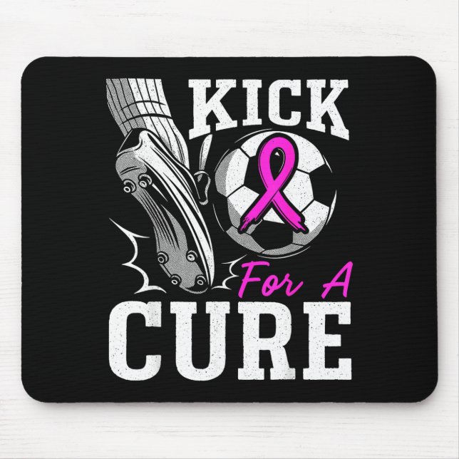 Alfombrilla De Ratón Kick For A Breast Cancer Awareness Nk Ribbon Socce (Frente)
