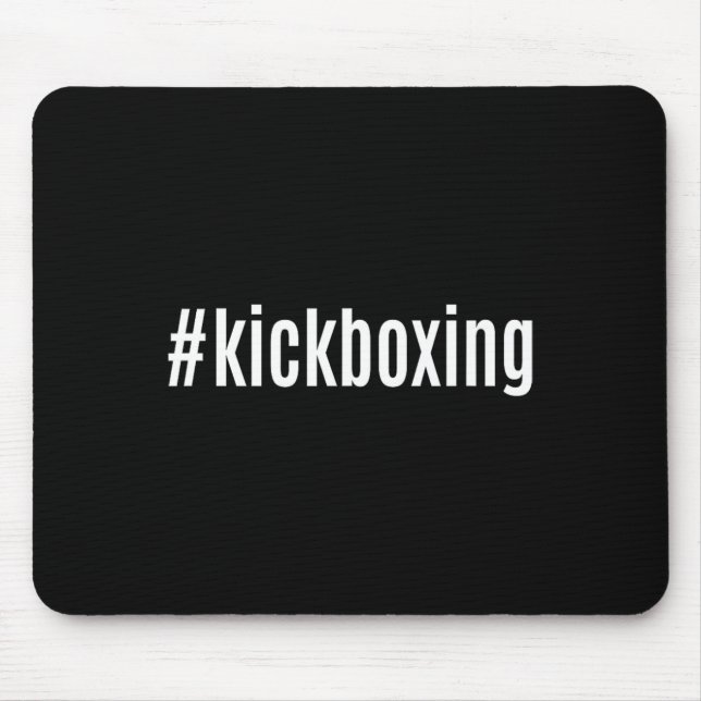 Alfombrilla De Ratón #kickboxing Etiqueta  (Frente)