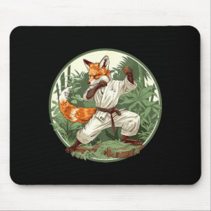 Alfombrilla De Ratón Kickboxing Fox Taekwondo Karate MMA Divertido Arte