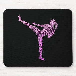 Alfombrilla De Ratón Kickboxing Kickboxer Karate Chicas Niños Mujeres