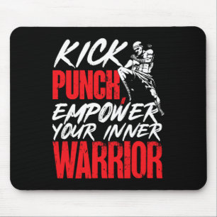 Alfombrilla De Ratón Kickboxing Kickboxer Patada Puñetazo Empodera a tu