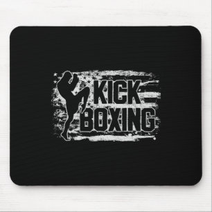 Alfombrilla De Ratón Kickboxing Kickboxer Usa Regalo de bandera america