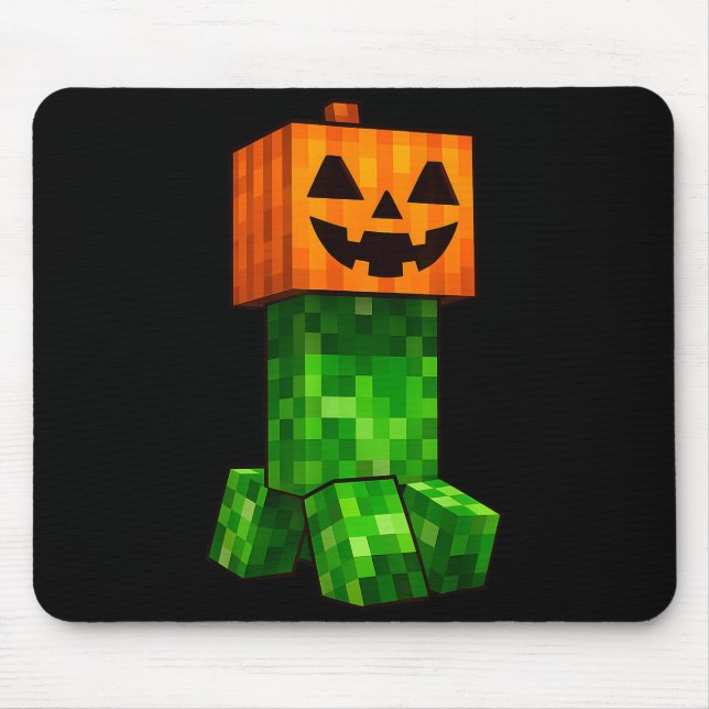 Alfombrilla De Ratón Kids Halloween Gamer Xel Jack O Lantern Pumpkin Bo (Frente)