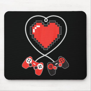 Alfombrilla De Ratón Kids Heart Pixel Art Video-game Controller Valenti