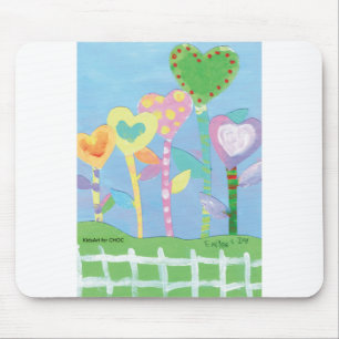 Alfombrilla De Ratón KidsArt para CHOC - Corazones con valla para bolet