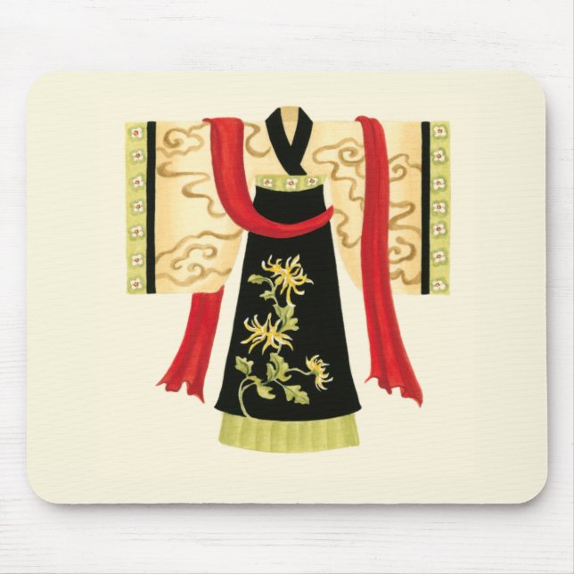Alfombrilla De Ratón Kimono japonés tradicional con impresión floral (Frente)