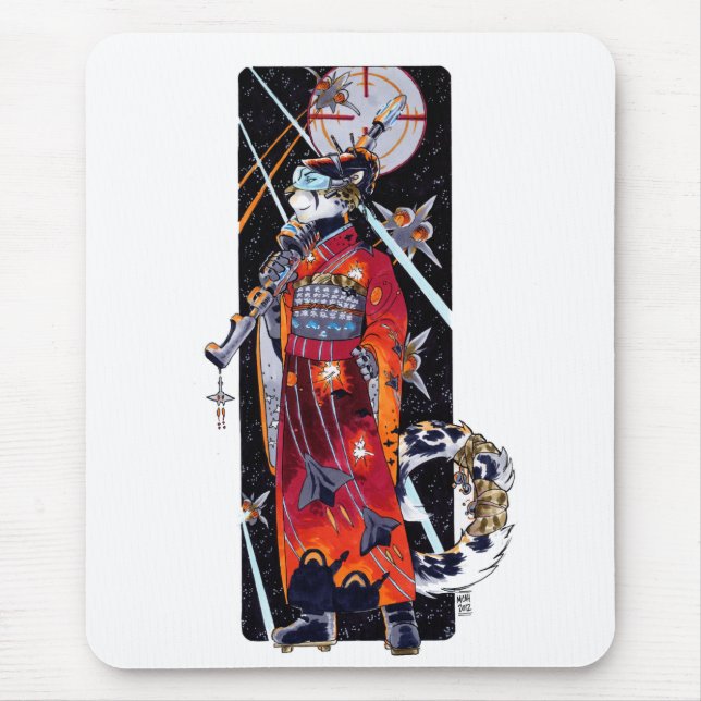 Alfombrilla De Ratón Kimono marino Jaguar Mousepad del espacio (Frente)