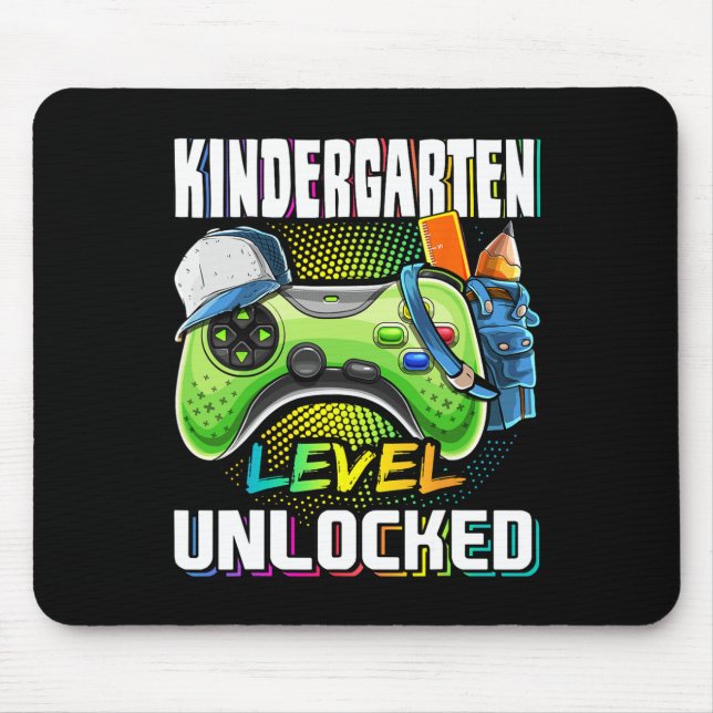 Alfombrilla De Ratón Kindergarten Level Unlocked Video Game Ck To Schoo (Frente)