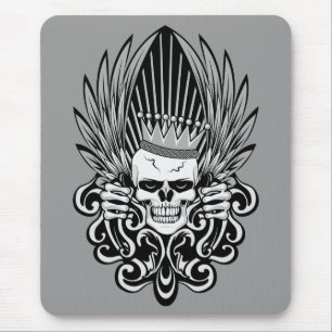Alfombrilla De Ratón King Skull gótico