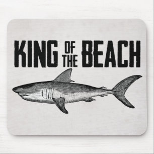 Alfombrilla De Ratón King vintage de la playa de los tiburones