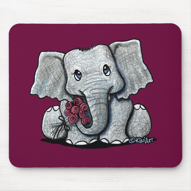 Alfombrilla De Ratón KiniArt Elephant Mousepad (Frente)