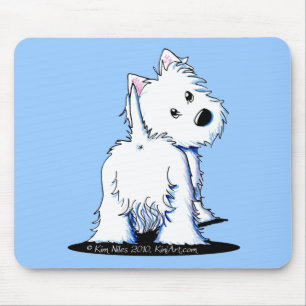 Alfombrilla De Ratón KiniArt Fluffy Butt Westie
