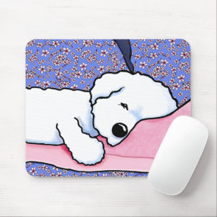 Alfombrilla De Ratón KiniArt Perro Cansado Bichon
