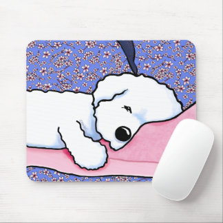 Alfombrilla De Ratón KiniArt Perro Cansado Bichon