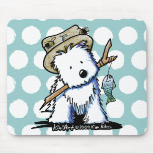 Alfombrilla De Ratón KiniArt Pesca Westie Mousepad