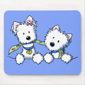 Alfombrilla De Ratón KiniArt Pocket Westie Boy y Chica