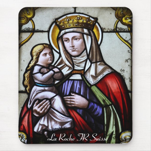 Alfombrilla De Ratón Kirchenfenster La Roche FR Suisse Mousepad (Frente)