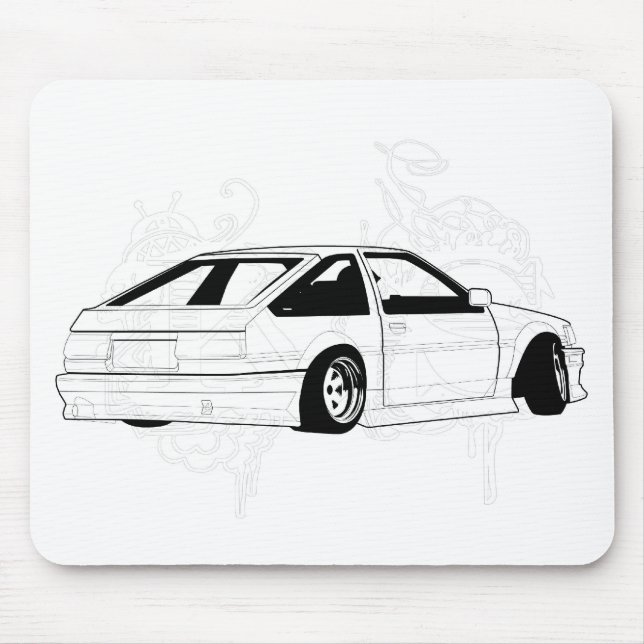 Alfombrilla De Ratón KIS blanco Levin AE86 (Frente)
