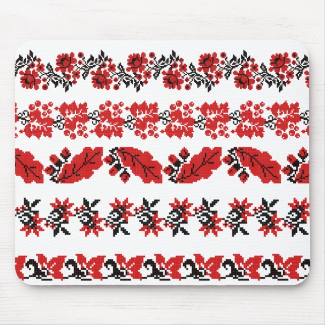 Alfombrilla De Ratón kit de patrón de esquema de ukraine de vectores (Frente)