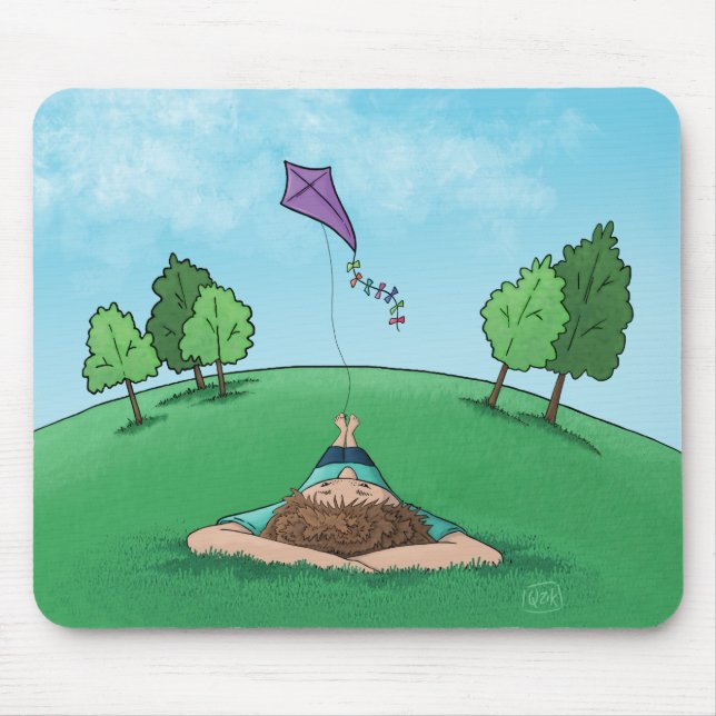 Alfombrilla De Ratón Kite Flying Design Mouse Pad (Frente)