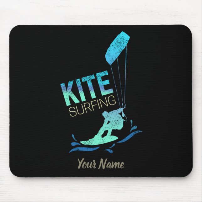 Alfombrilla De Ratón Kitesurfing Vintage Kiteboarder Kite Surfing (Frente)