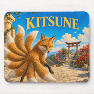 Alfombrilla De Ratón Kitsune, Monstruo de Fantasía Gótica