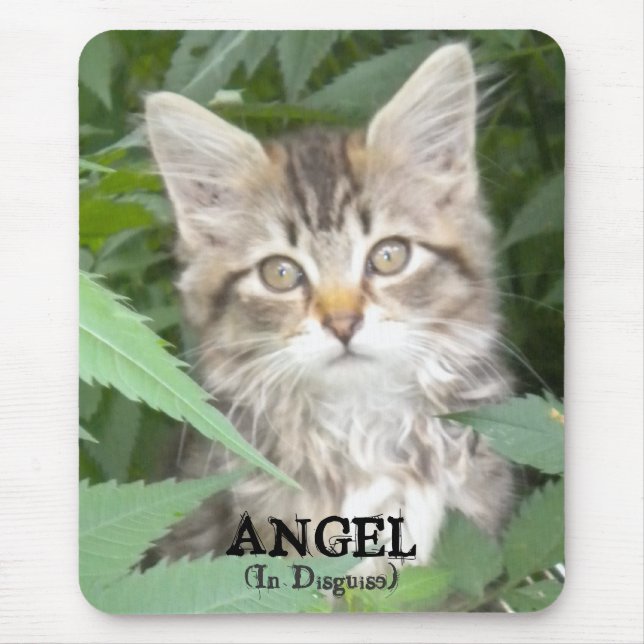 Alfombrilla De Ratón KITTEN = ANGEL, (Disfrazado) (Frente)