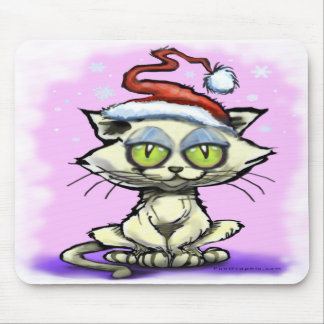 Alfombrilla De Ratón Kitten Santa Hat