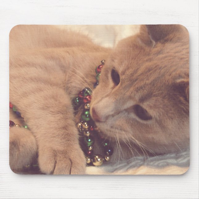 Alfombrilla De Ratón Kitty de Navidad vintage (Frente)