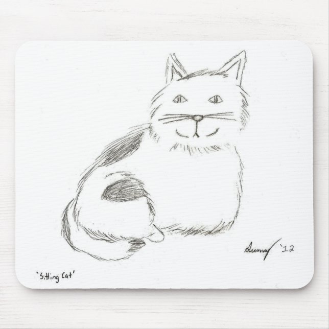 Alfombrilla De Ratón Kitty Sketch Mousepad (Frente)