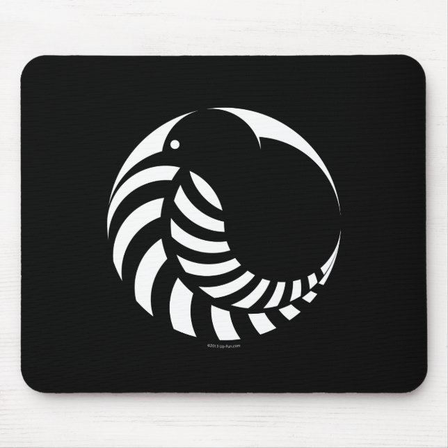 Alfombrilla De Ratón Kiwi de NZ/emblema del helecho de plata (Frente)