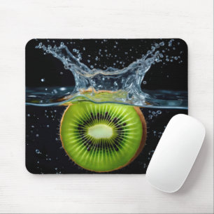 Alfombrilla De Ratón Kiwi Slice chocando en el agua