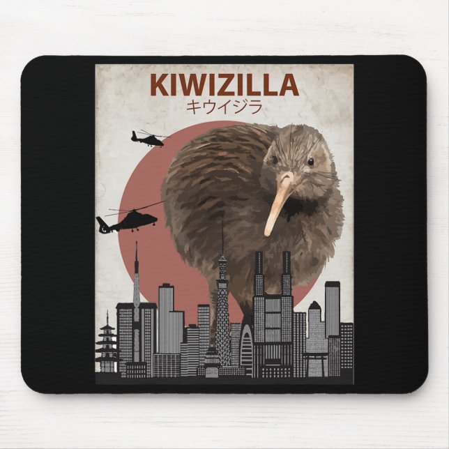 Alfombrilla De Ratón Kiwizilla Funny Kiwi New Zealand Bird Lovers Gift  (Frente)