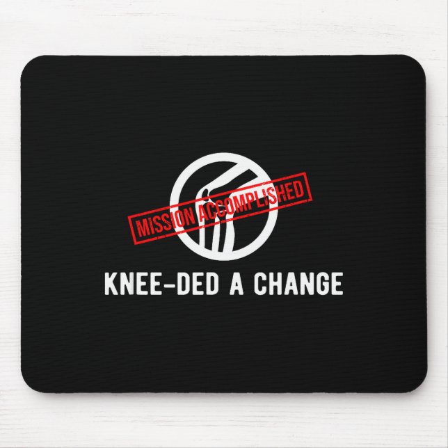 Alfombrilla De Ratón Knee Owner Needed A Change Funny New Knee Replacem (Frente)