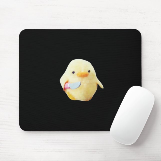 Alfombrilla De Ratón Knife Duck Plush Meme Mouse Pad (Con ratón)
