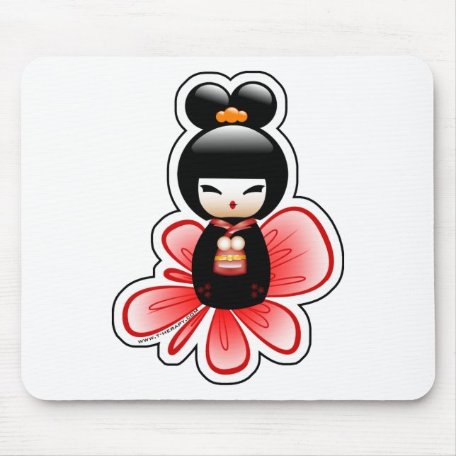 Alfombrilla De Ratón kokeshi-mickey-sfondo-t (Frente)