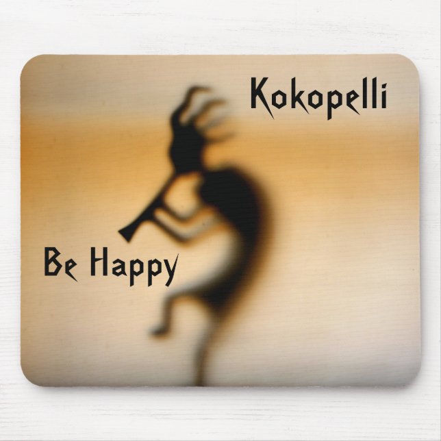 Alfombrilla De Ratón Kokopelli be Happy Inspirador Mousepad (Frente)