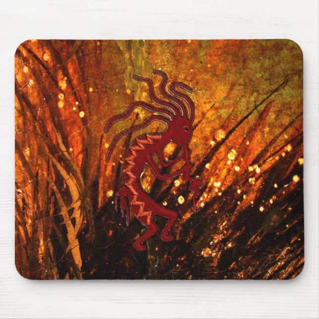 Alfombrilla De Ratón Kokopelli con las luciérnagas (Frente)