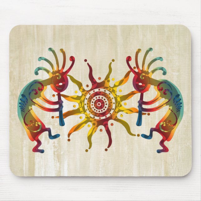 Alfombrilla De Ratón KOKOPELLI DUO SUN + tus ideas (Frente)