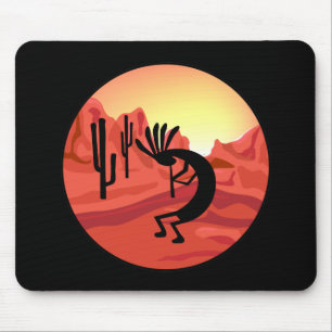 Alfombrilla De Ratón Kokopelli Southwest Sunset Mousepad