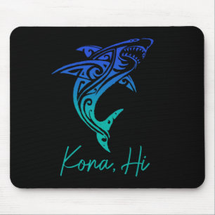 Alfombrilla De Ratón Kona Hawái Tiburón Buceo Pesca Surfing Surfista Ha