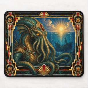 Alfombrilla De Ratón Kraken, Art Deco Mitológico