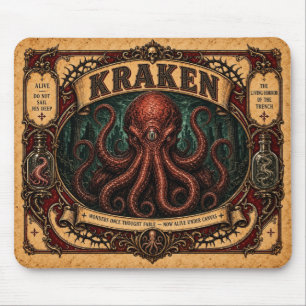Alfombrilla De Ratón Kraken, Monstruo de Circo Antiguo