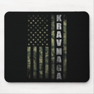 Alfombrilla De Ratón Krav Mega Usa Camuflaje Bandera Americana Fan Vint