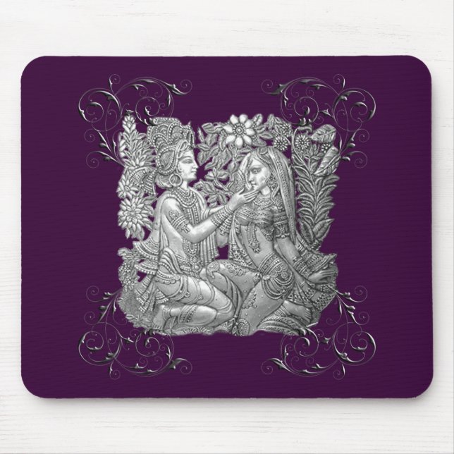 Alfombrilla De Ratón Krishna y Radha (Frente)