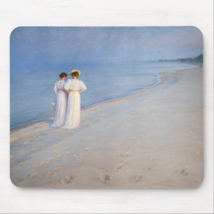 Alfombrilla De Ratón Kroyer - Noche de verano en la playa de Skagen